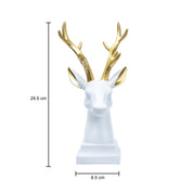 White Glossy Reindeer Head Shaped Decorative Deer