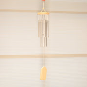 Unique Silver Decorative Wind Chime For Home - 8.5 X 8.5 X 57 Cm