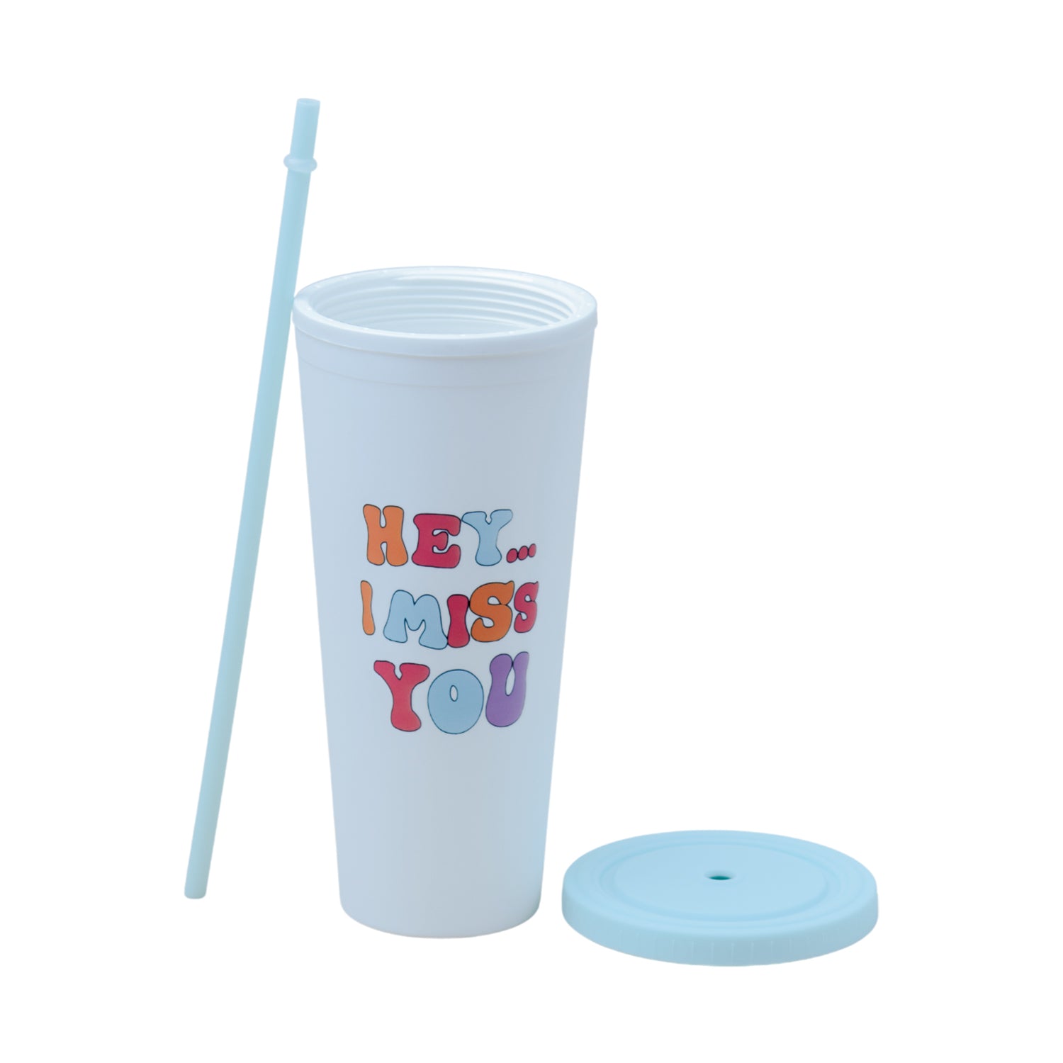 Sipper Tumbler 650ml - White & Blue