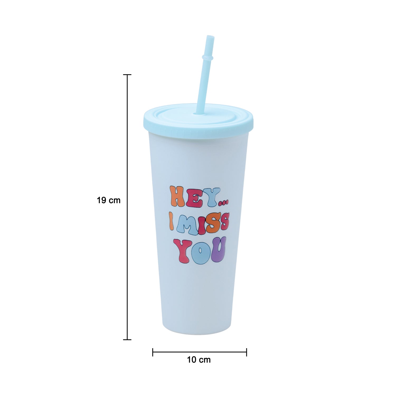 Sipper Tumbler 650ml - White & Blue