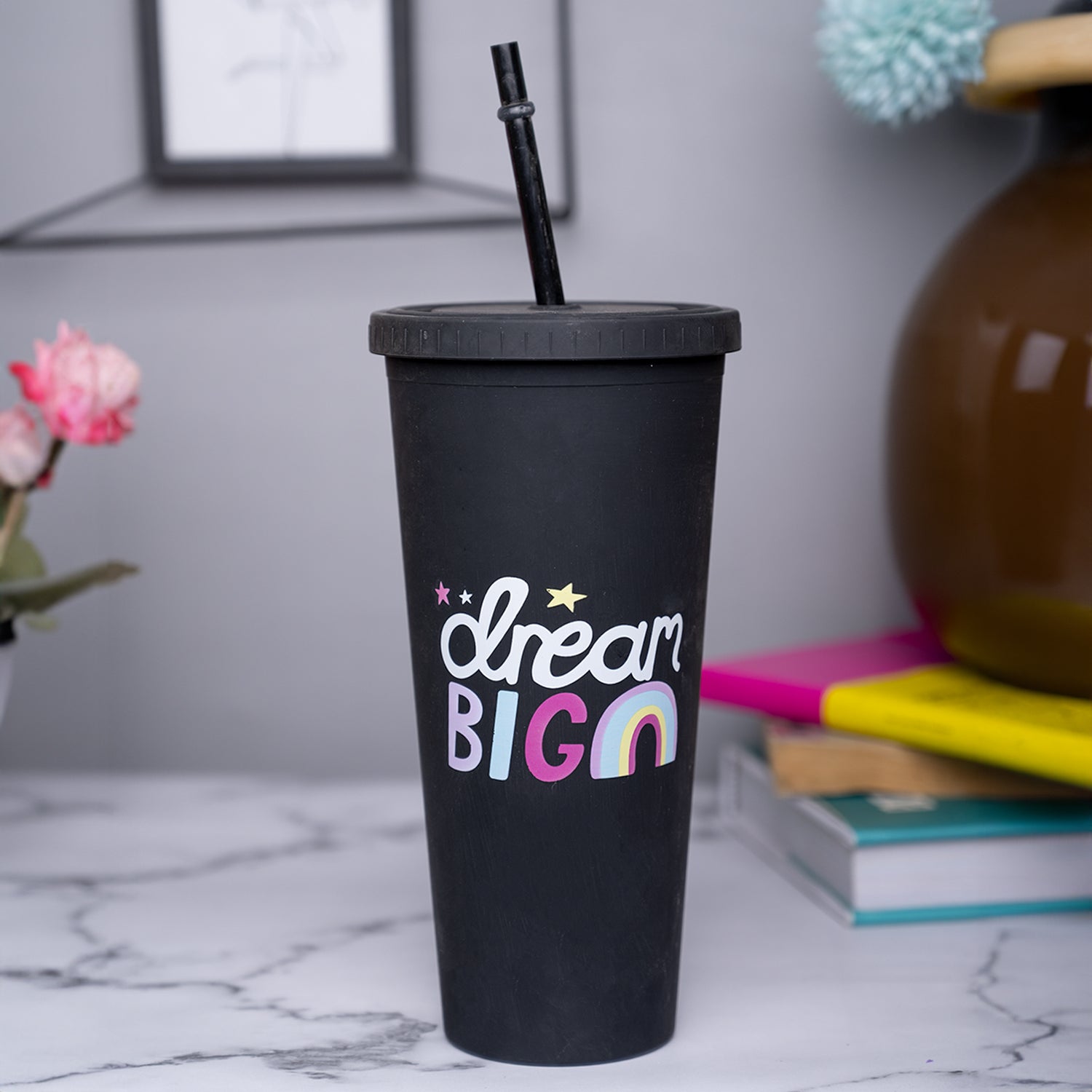 Sipper Tumbler Cup 650ml - Black