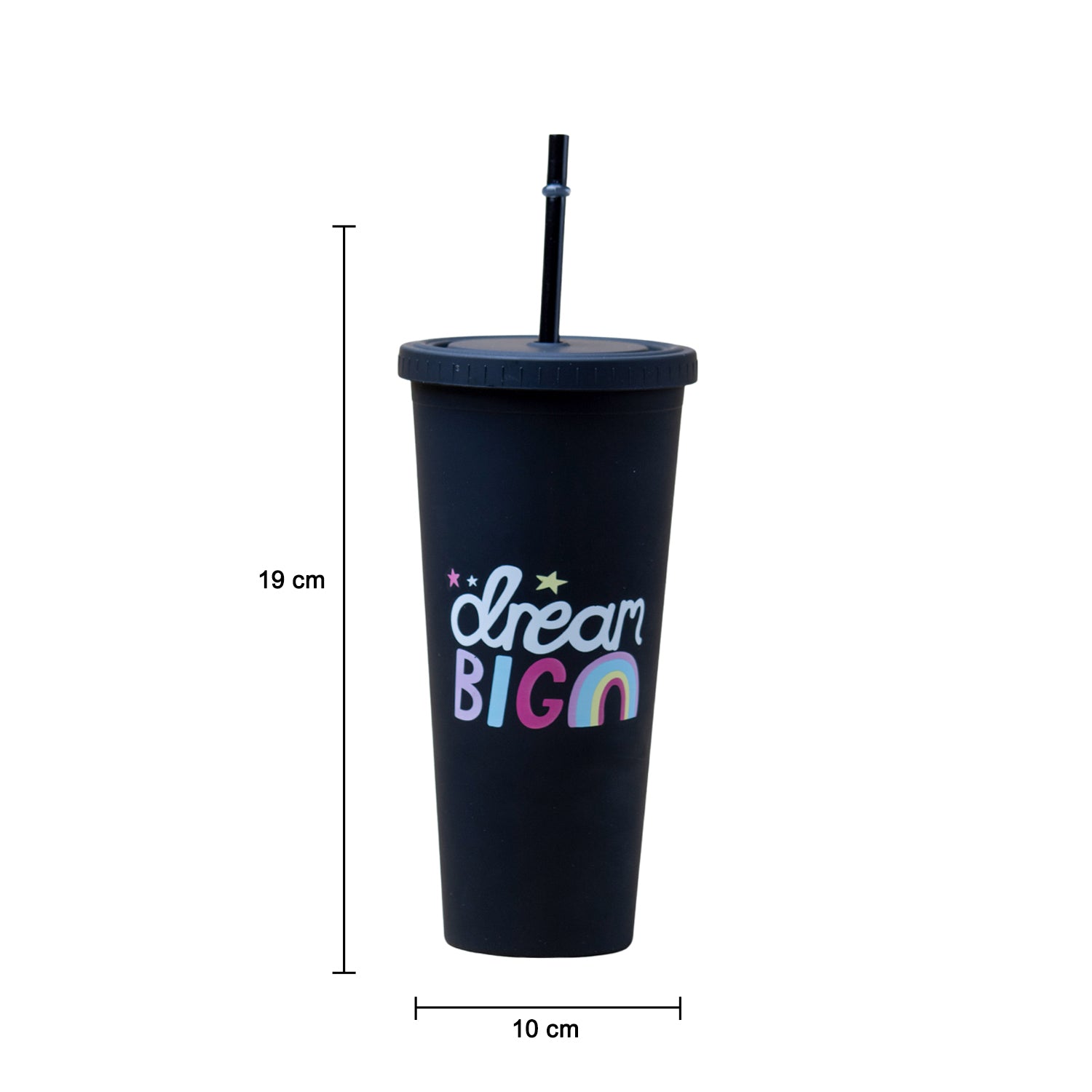 Sipper Tumbler Cup 650ml - Black