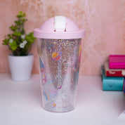 Reuseable Tumbler Sipper Cup With Lid - Pink, 450mL