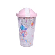 Reuseable Tumbler Sipper Cup With Lid - Pink, 450mL