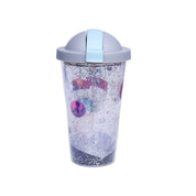 Reuseable Tumbler Sipper Cup With Lid - Grey, 450mL