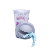 Reuseable Tumbler Sipper Cup With Lid - Grey, 450mL