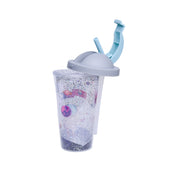 Reuseable Tumbler Sipper Cup With Lid - Grey, 450mL