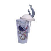 Reuseable Tumbler Sipper Cup With Lid - Off White, 450mL