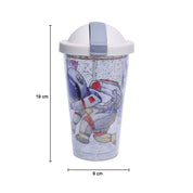 Reuseable Tumbler Sipper Cup With Lid - Off White, 450mL