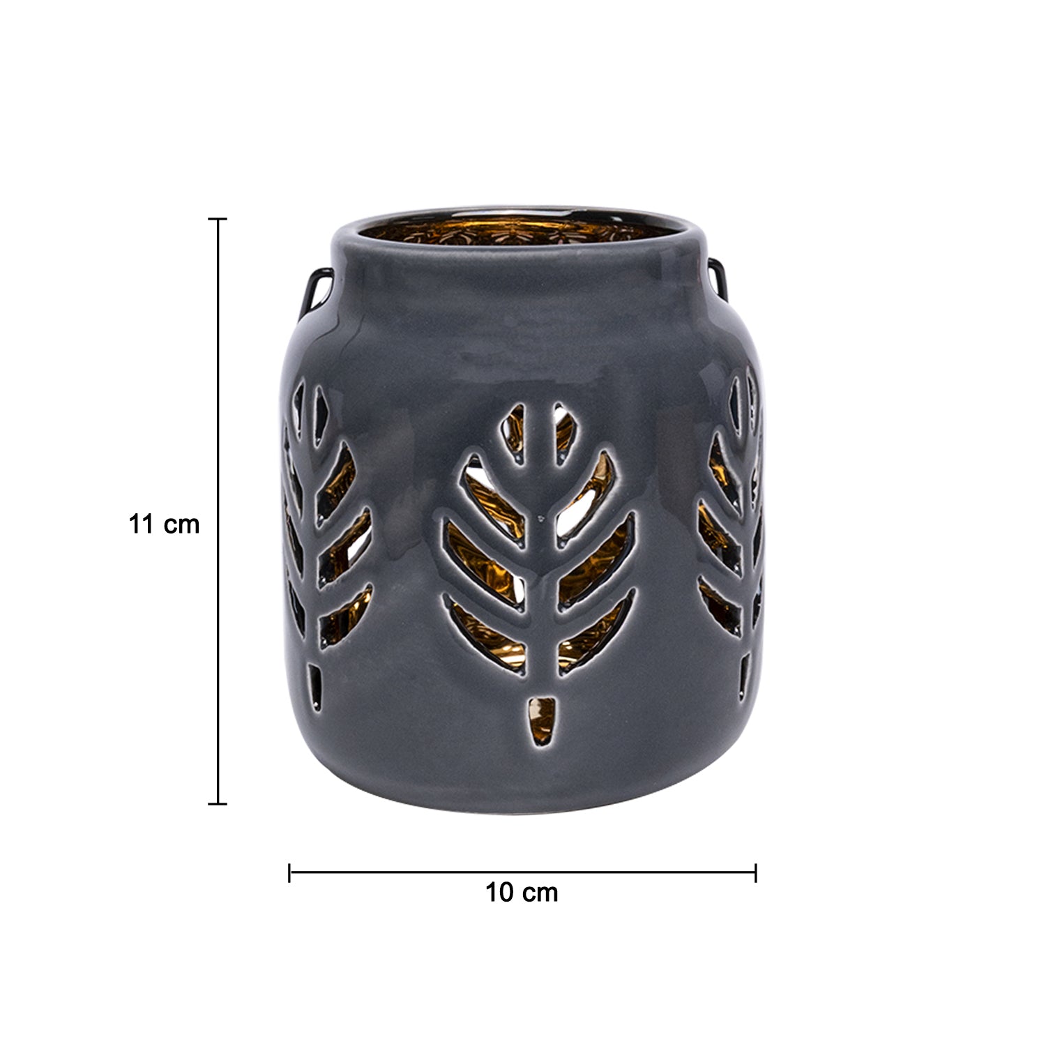 Hanging Tealight Holder - Ceramic & Black