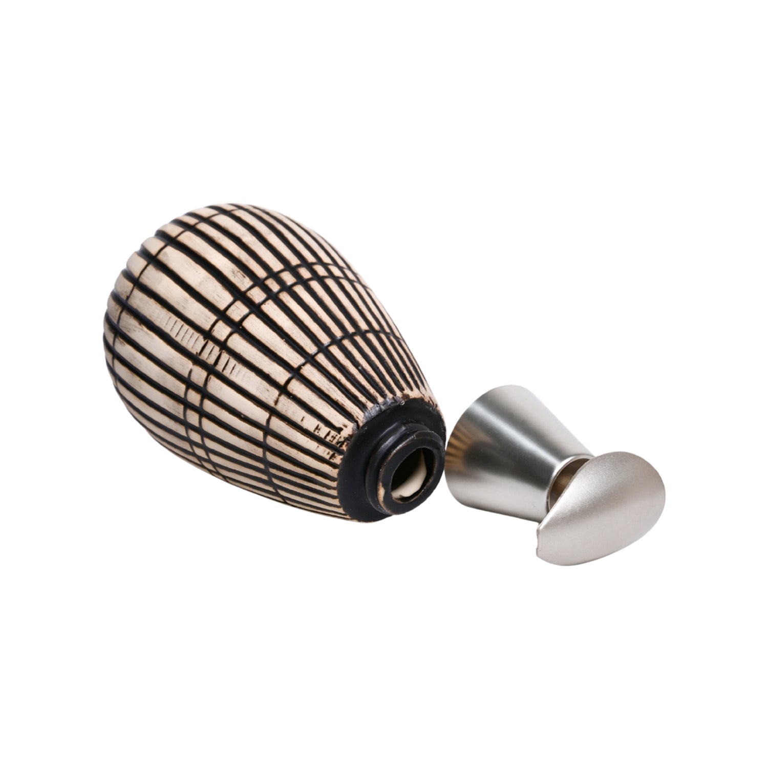 Silver Ceramic Pear Shape Soap Dispenser - 350mL