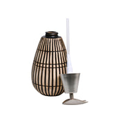 Silver Ceramic Pear Shape Soap Dispenser - 350mL