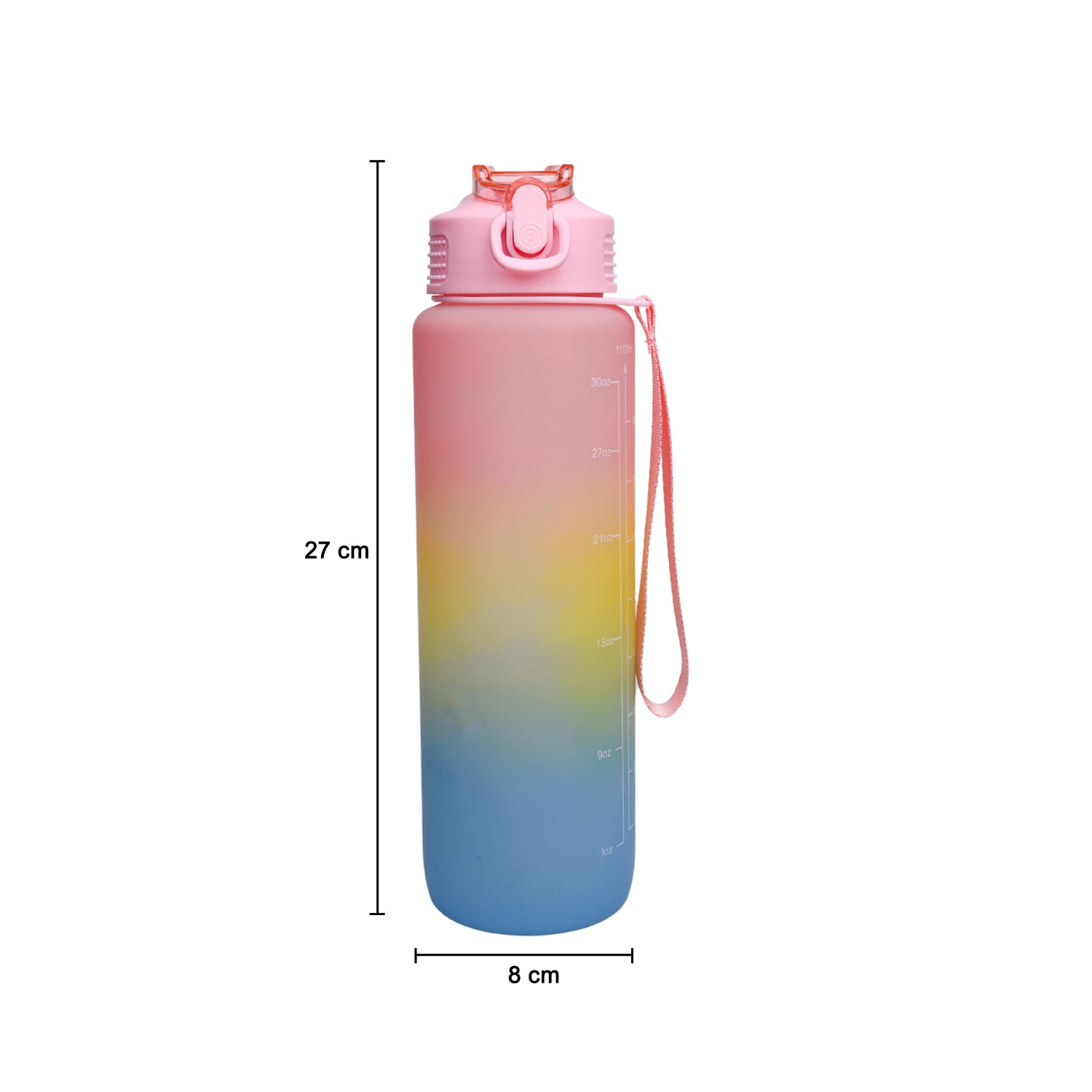 Sipper Travel Water Bottle, Multi, 1 Liter