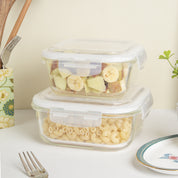 Borosilicate Food Containers (Pack of 2 - 800ml & 1200ml)