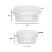 Borosilicate Food Containers (Pack of 2 - 800ml & 1200ml)