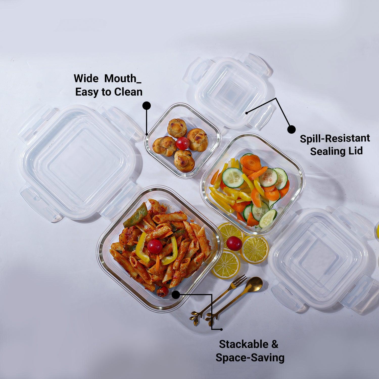 Borosilicate Food Containers (Pack of 3 - 320ml, 800ml & 1200ml)