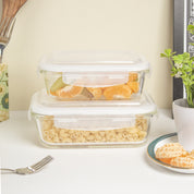 Borosilicate Food Containers (Pack of 2 - 640ml & 1040ml)