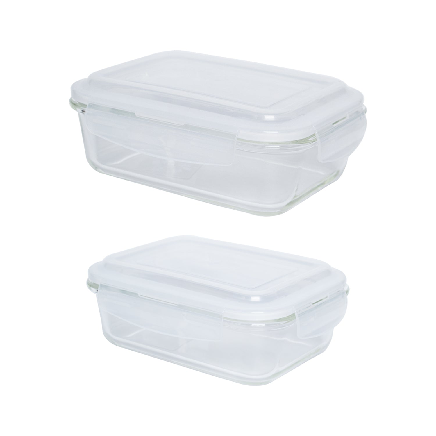 Borosilicate Food Containers (Pack of 2 - 640ml & 1040ml)