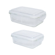 Borosilicate Food Containers (Pack of 2 - 640ml & 1040ml)