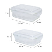 Borosilicate Food Containers (Pack of 2 - 640ml & 1040ml)
