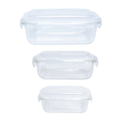Borosilicate Food Containers (Pack of 3 - 370ml, 640ml & 1040ml)