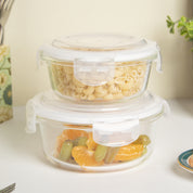 Borosilicate Food Containers (Pack of 2 - 400ml & 620ml)