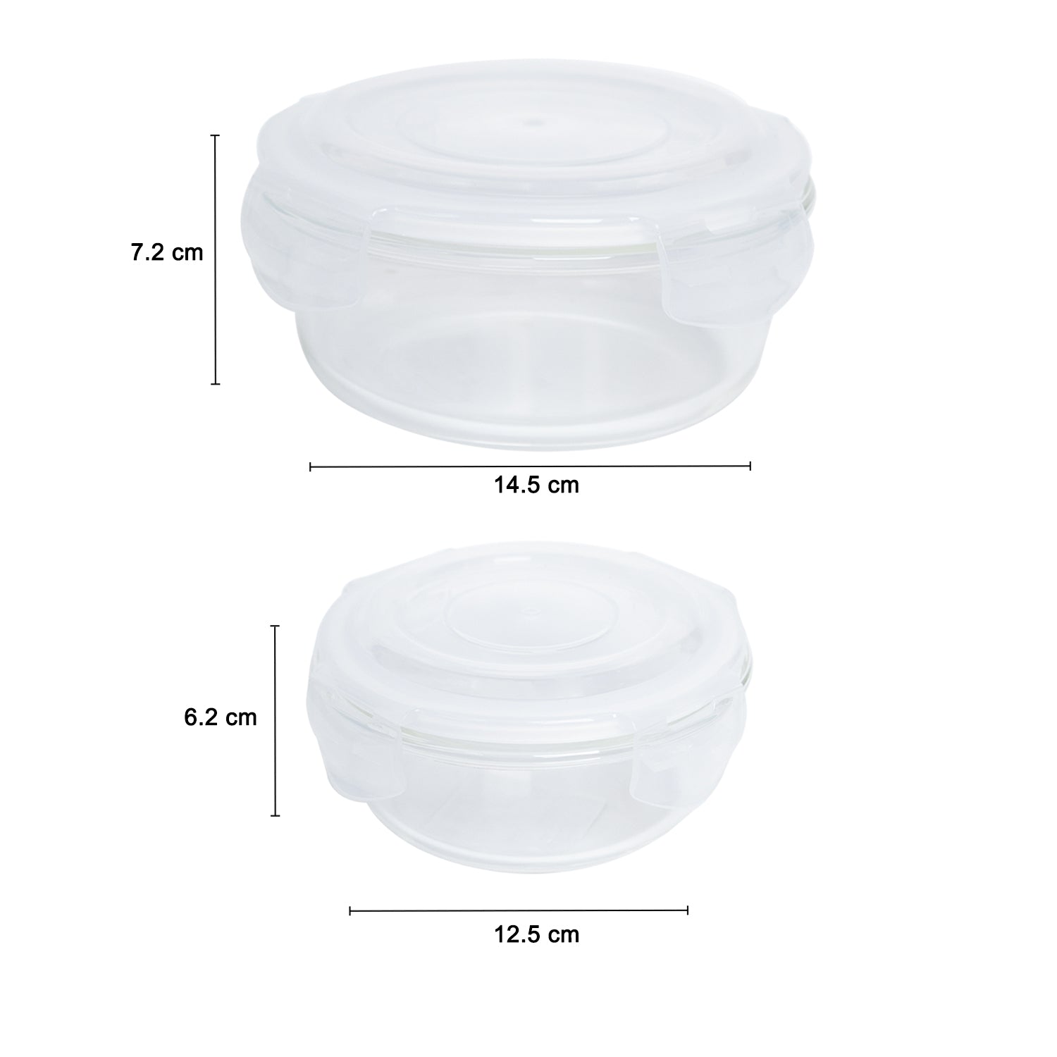 Borosilicate Food Containers (Pack of 2 - 400ml & 620ml)