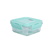 Borosilicate Food Containers (Pack of 2 - 340ml & 570ml) Green Lid