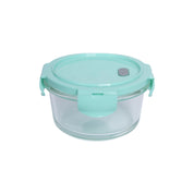 Borosilicate Food Containers (Pack of 2 - 410ml & 570ml) Green Lid