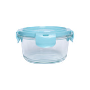 Borosilicate Food Containers (Pack of 2 - 410ml & 570ml) Blue Lid