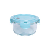 Borosilicate Food Containers (Pack of 2 - 410ml & 570ml) Blue Lid