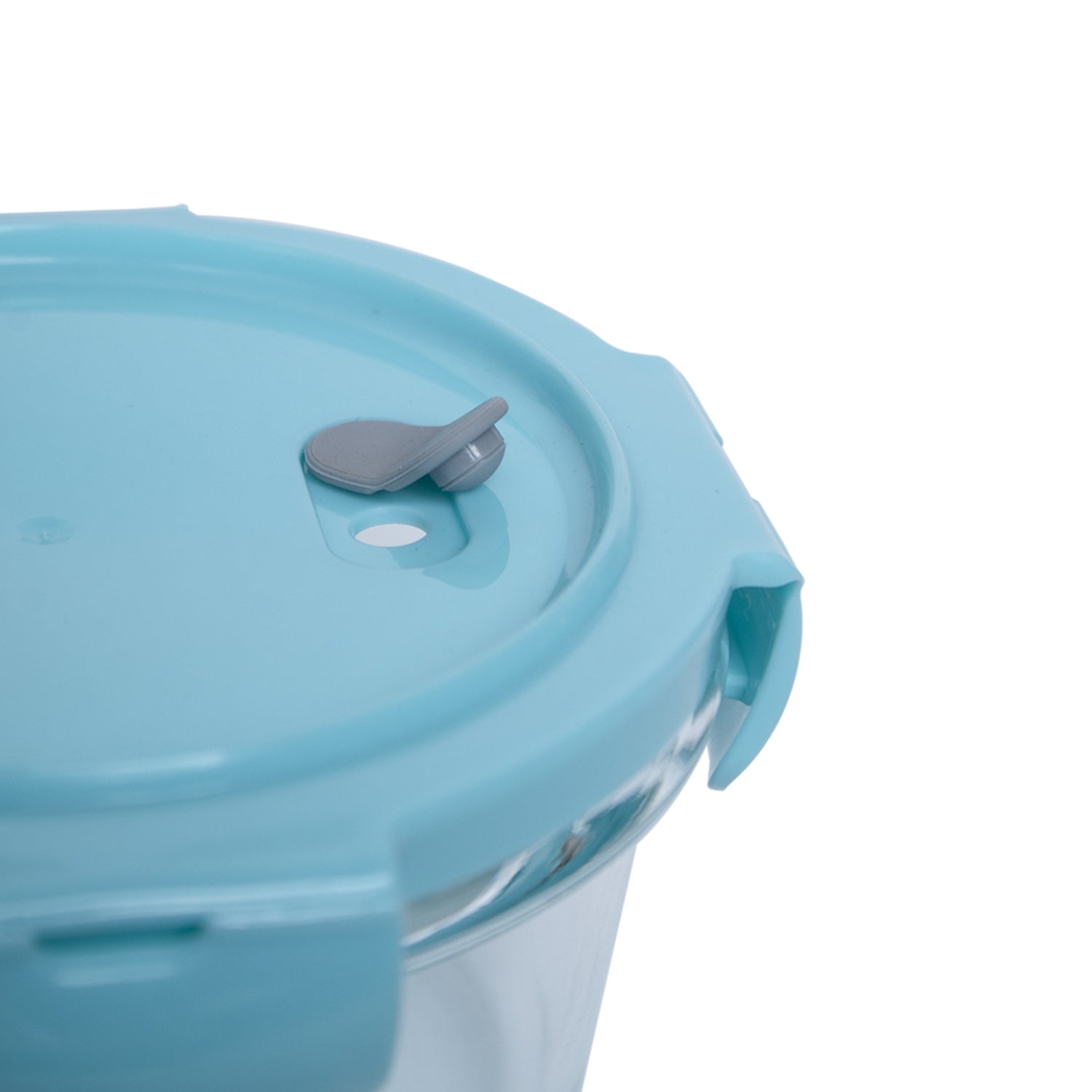 Borosilicate Food Containers (Pack of 2 - 410ml & 570ml) Blue Lid