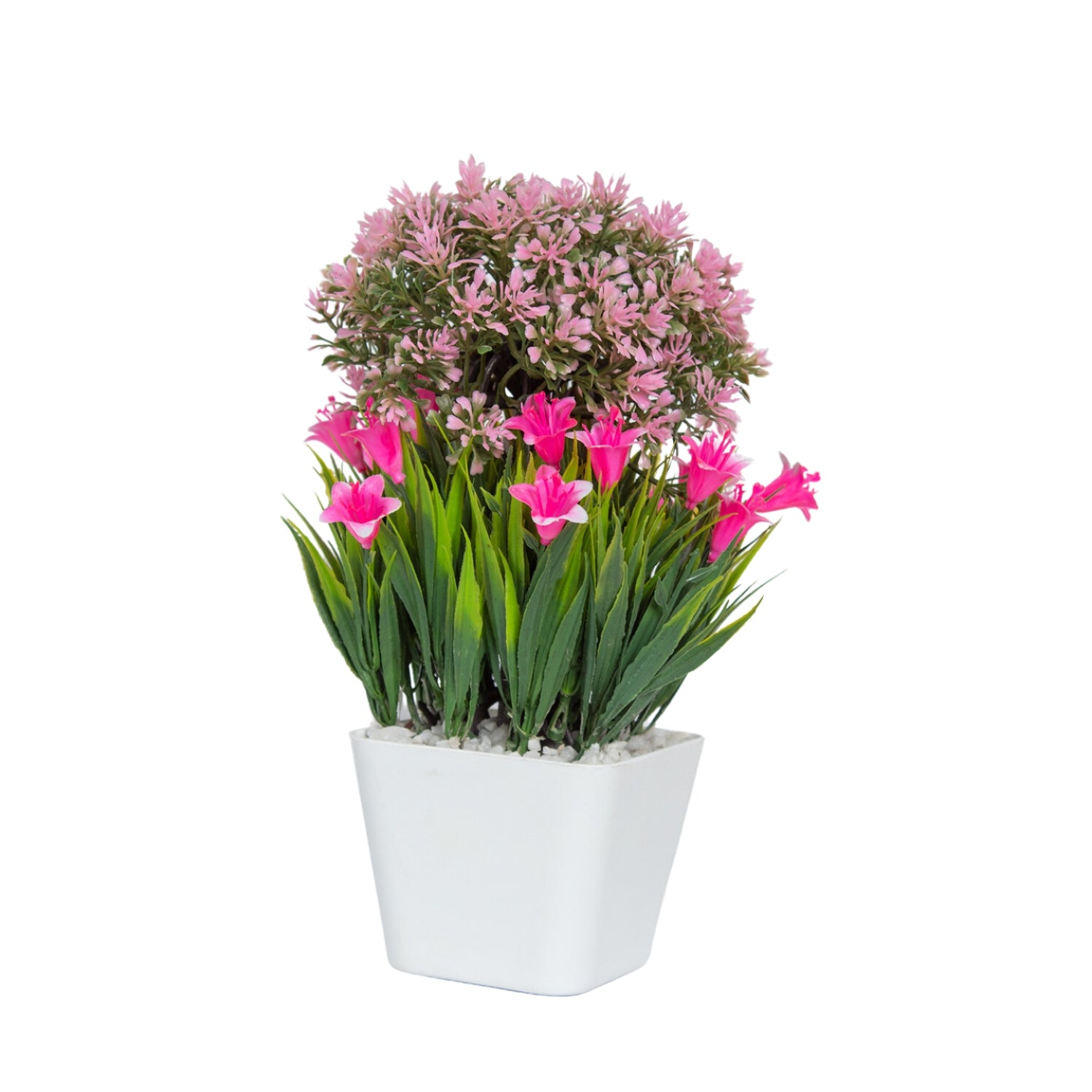 Pink Artificial Flower Pot For Home Decor