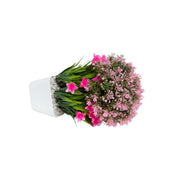 Pink Artificial Flower Pot For Home Decor
