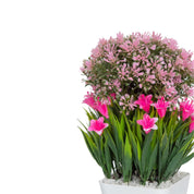 Pink Artificial Flower Pot For Home Decor