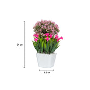 Pink Artificial Flower Pot For Home Decor