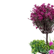 Burgundy Faux Flower Vase For Home Décor