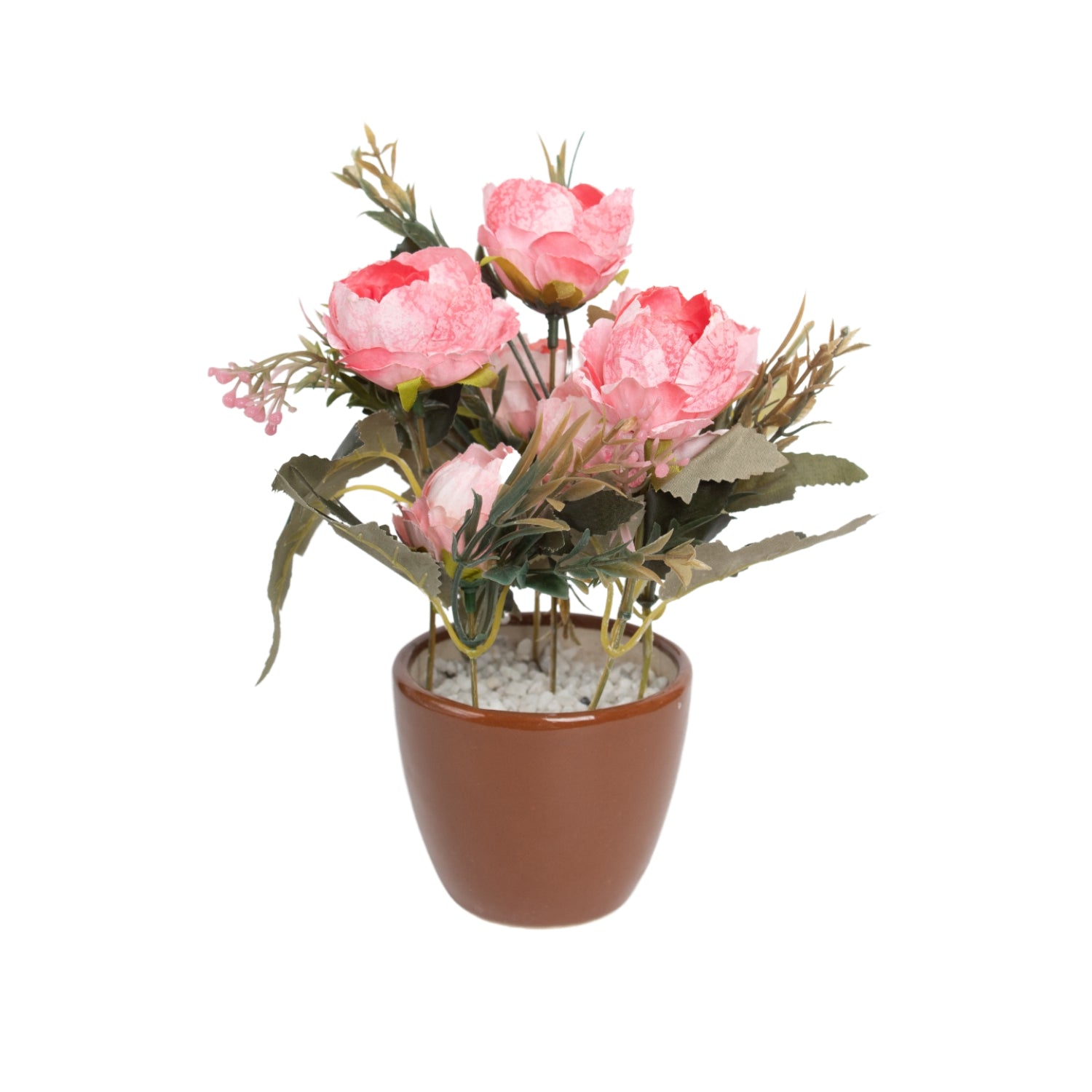 Baby Pink Roses Artificial Flower Vase For Home Decor
