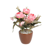 Baby Pink Roses Artificial Flower Vase For Home Decor