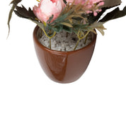 Baby Pink Roses Artificial Flower Vase For Home Decor
