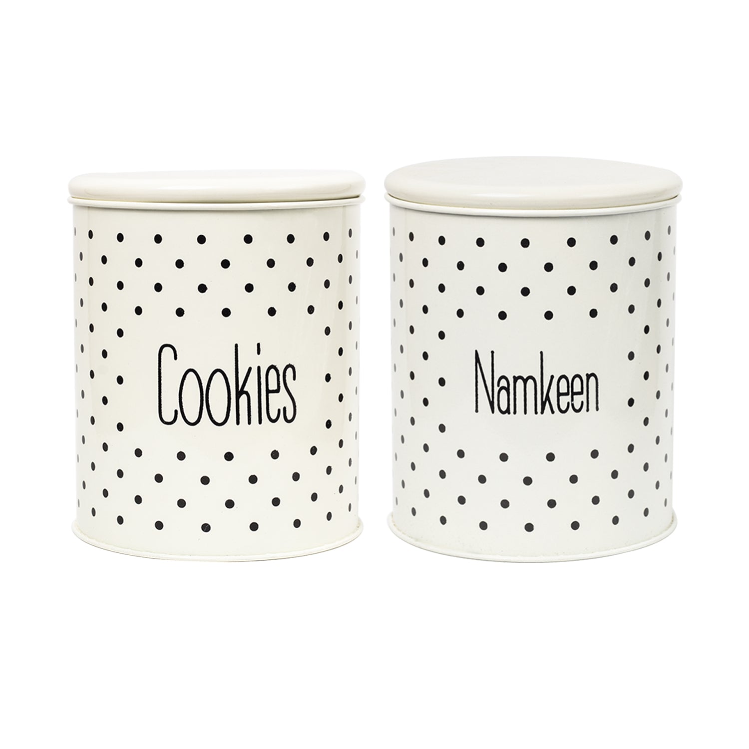 Stylish Ivory Cookie & Namkeen Jar (Each 1400 Ml)