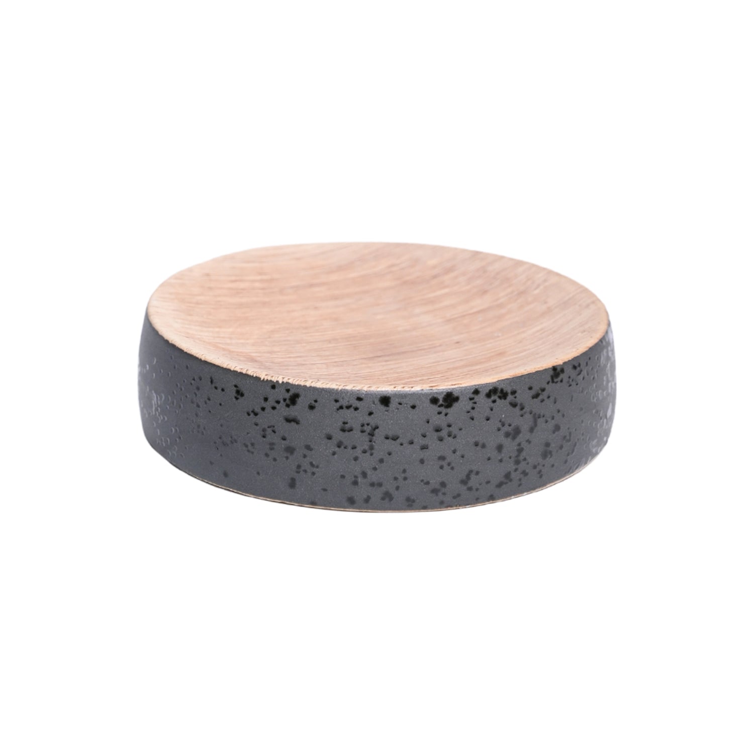 Black Ceramic Pear Shaped Bathroom Set - Matte, Stone Finish