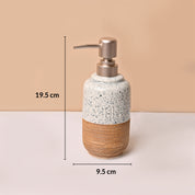 White & Grey Ceramic Bathroom Set - Matte, Stone Finish