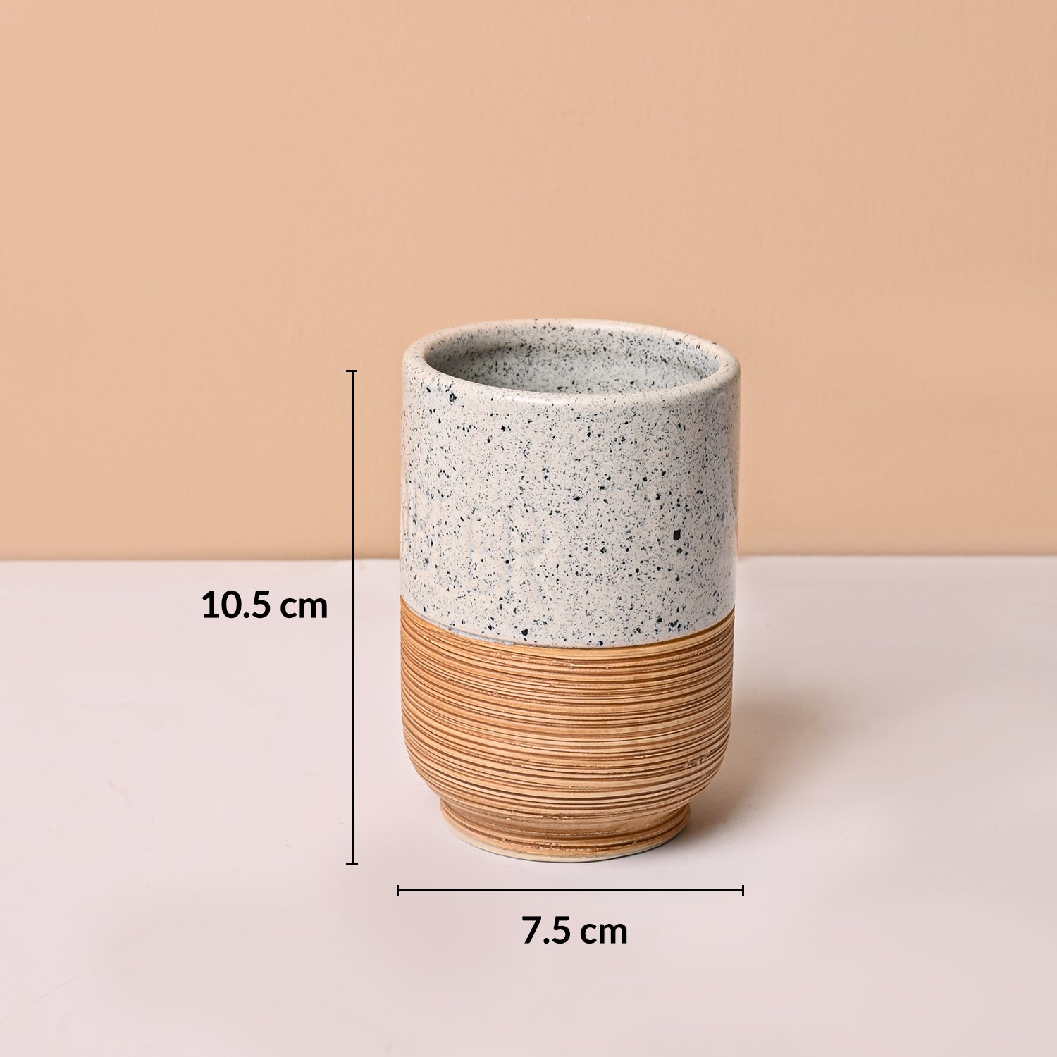 White & Grey Ceramic Bathroom Set - Matte, Stone Finish