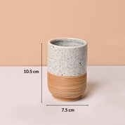 White & Grey Ceramic Bathroom Set - Matte, Stone Finish