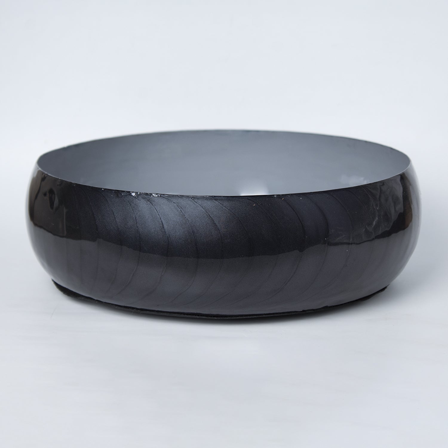 VON CASA Grey Decorative Bowl (Grey Enamel)