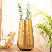 VON CASA Gold Cylindrical Flower Vase
