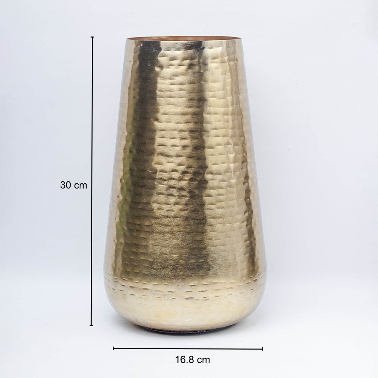 VON CASA Gold Cylindrical Flower Vase
