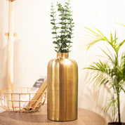 VON CASA Gold Cylindrical Flower Vase