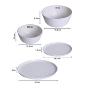 White Dinner Sets - 20 Pcs